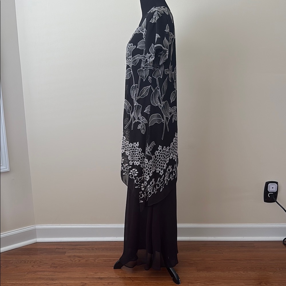 Beaded Black Floral Dress - Picture 8 of 11